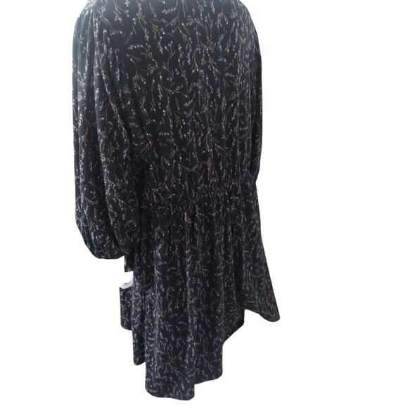 Ava & Viv Women's Size 1X Floral Puff sleeve Ribbed Casual Feminine Boho Dress - Picture 2 of 11